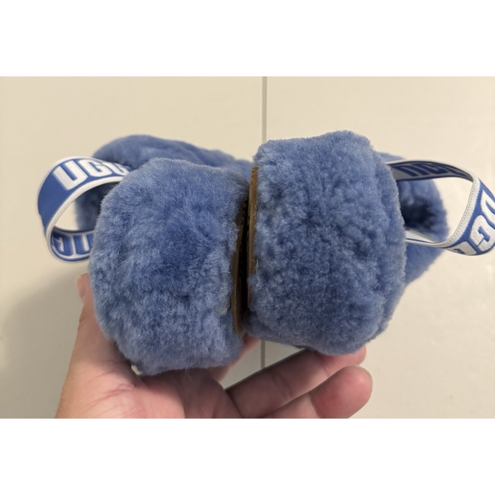 UGG Women's Fluff Yeah Women's Size 9M US Slide Wedge Sandal - Blue - Picture 4 of 8